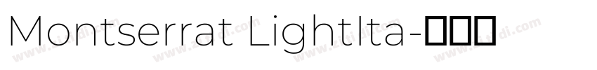 Montserrat LightIta字体转换